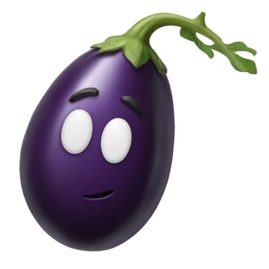 Eggplant with white paint coming out sticker