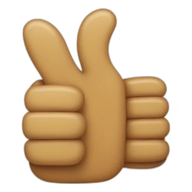 Thumbs up with a mitten sticker