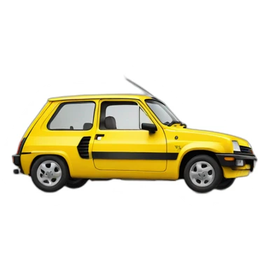 Renault 5 yellow sticker