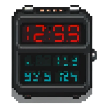 Retro digital clock sticker