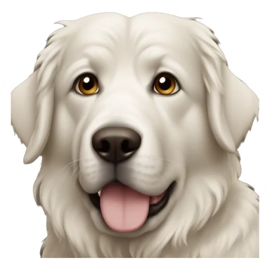 Greats Pyrenees with dark brown eyes  sticker