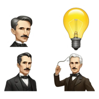 nikola tesla and edison sticker