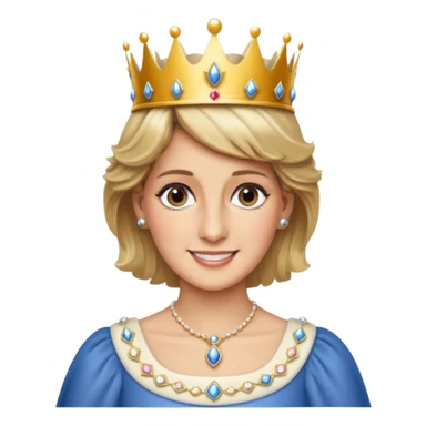 standing, Princess Diana with a crown sticker