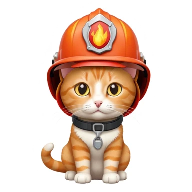 Cat fire rescue station  sticker