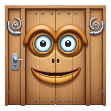 UNA PUERTA CON BRAZOS Y OJOS sticker