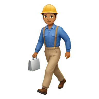 guy working walking  sticker