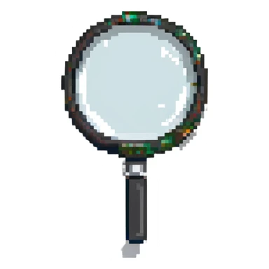 magnifying glass sticker