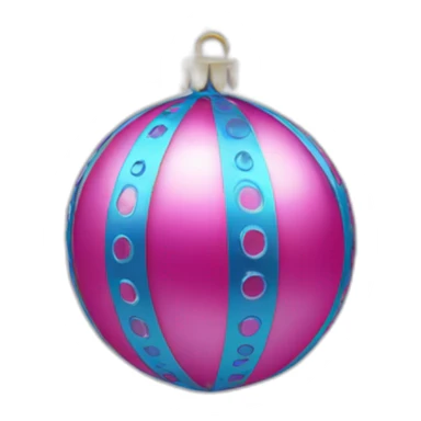 pink blue bauble sticker