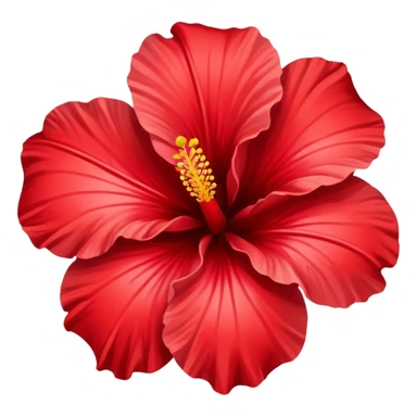 A hibiscus flower but in the shape of a heart sticker