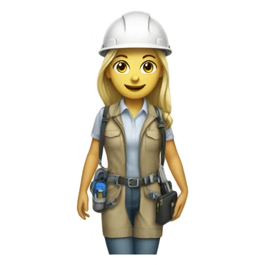 hi engineer girl sticker