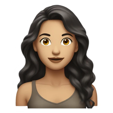 Attractive woman with long dark hair sticker