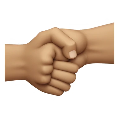 Two fists bumping together palm up friends  sticker