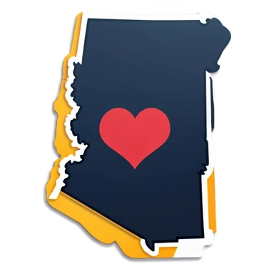 State of Idaho with a heart sticker