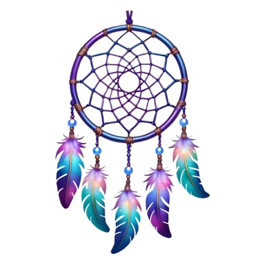 Iridescent nebula Dreamcatcher-suncatcher sticker