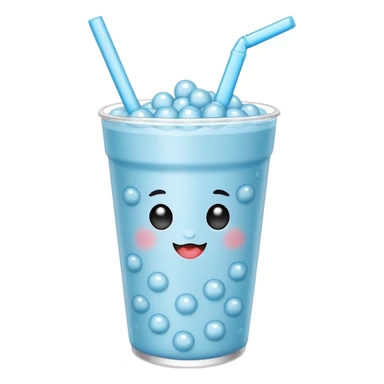 Light blue boba drink sticker
