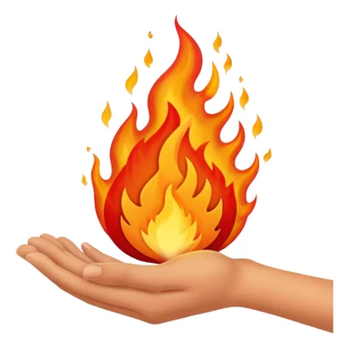 hand puts out fire sticker