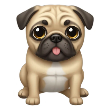Perro-pug-duerme sticker