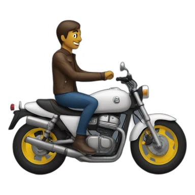 Chat sur un moto sticker