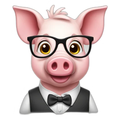 nerd pig sticker