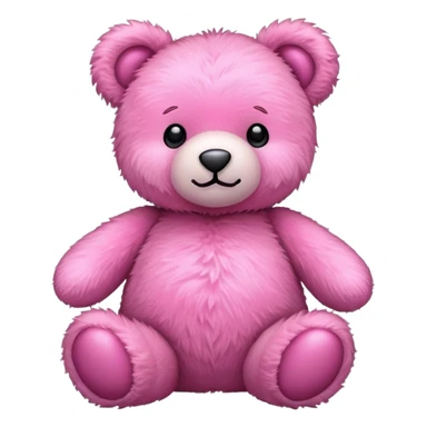 Pink teddy bear toy sticker