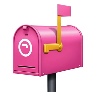pink mailbox sticker