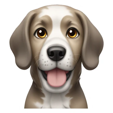 Dog with black,grey,Brown,blonde hair sticker