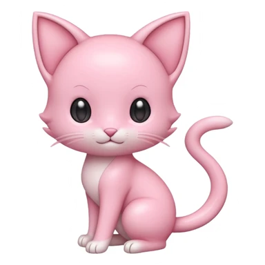 Kawaii adorable cute chibi Mew-Pokémon (full body) sticker