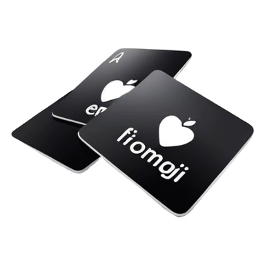 black cards with wite words sticker