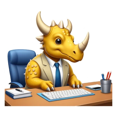 office triceratops sticker