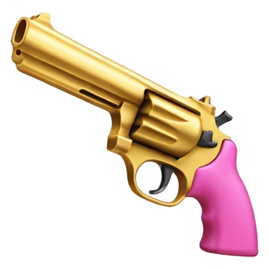 gold and pink gun sticker