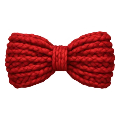 bow from yarn red sticker