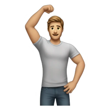 A man raise his sleeve on his arm sticker