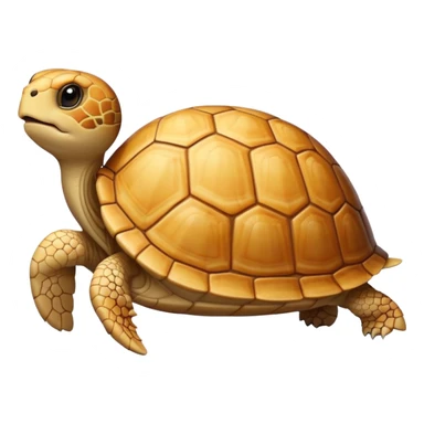 a cute beige domestic turtle  sticker