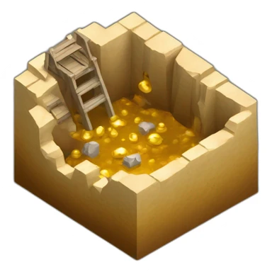 isometric mineshaft gold sticker