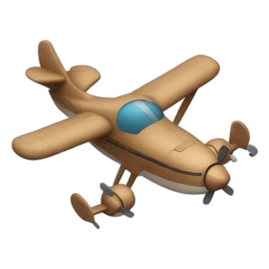 plane flying around the world piloted by a bear sticker