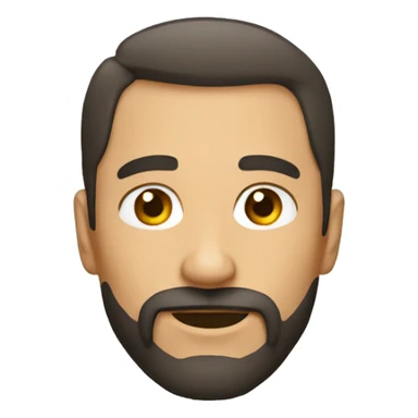 Hombre sin pelo con barba sticker