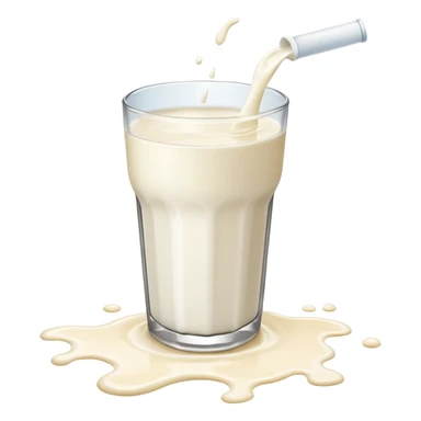 glass of milk spill on floor sticker