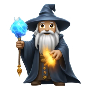 wizard holding a bomb sticker