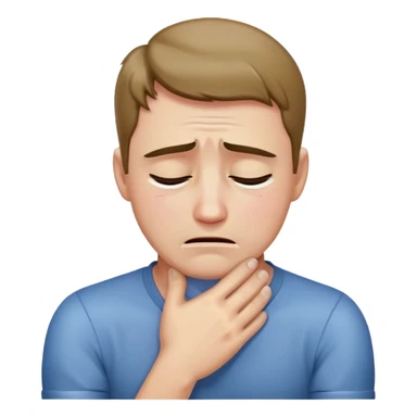 Arms crossing neck crying man sticker