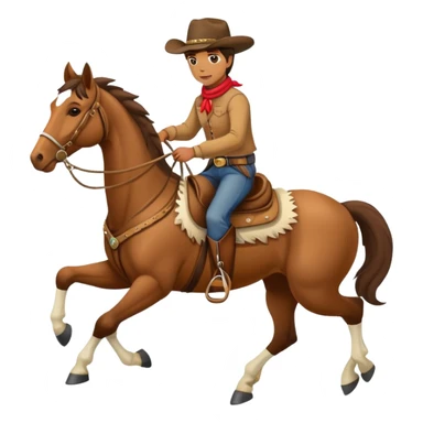 cowboy riding a horse sticker