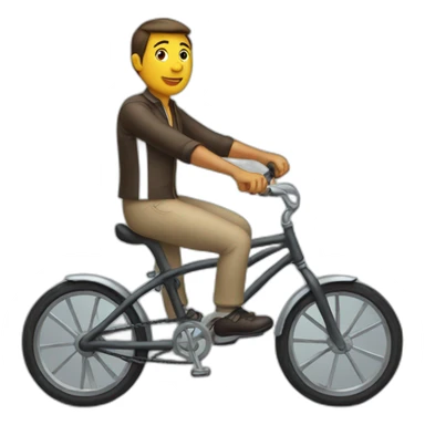 Riding riding bicycle sticker