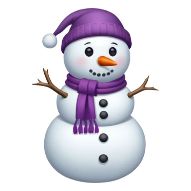 snowman, hat and scarf same color sticker