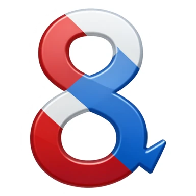 The percentage symbol is in the color of the American flag sticker