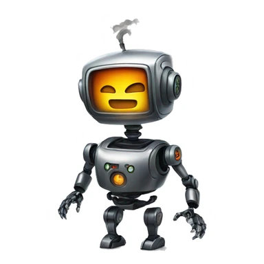  robot feeling hot sticker