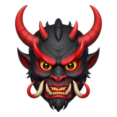 dark oni mask sticker