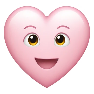 Light pink heart in iPhone style sticker