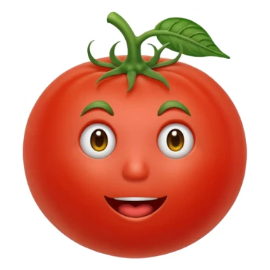 Eine Tomate mit Gesicht, Hände, Füße  sticker