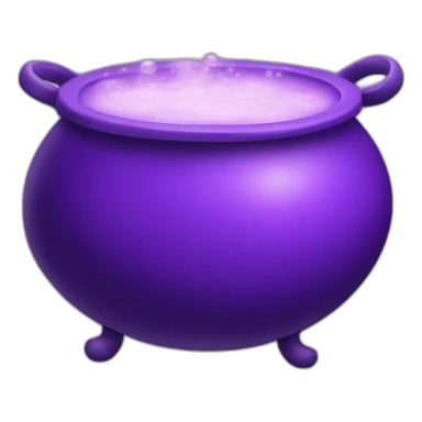 a purple cauldron bubbling sticker