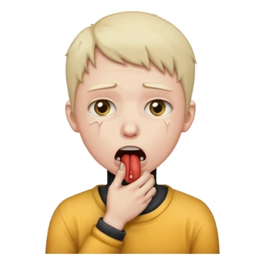 Person choking themselves  sticker