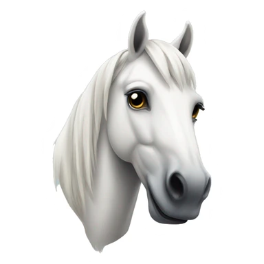 white horse head sticker
